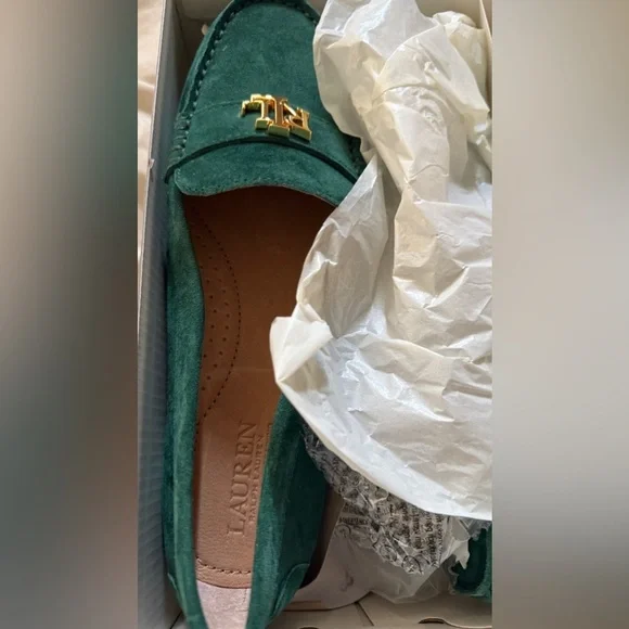 Ralph Lauren Suede Loafer - Emerald Green - Picture 2 of 9